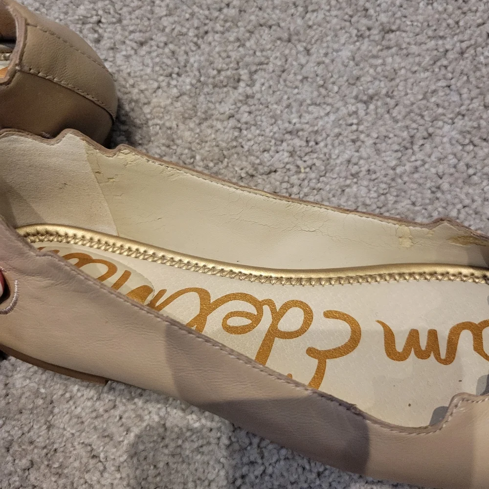 Sam Edelman Finnegan Leather Scalloped Edge Ballet Flats
